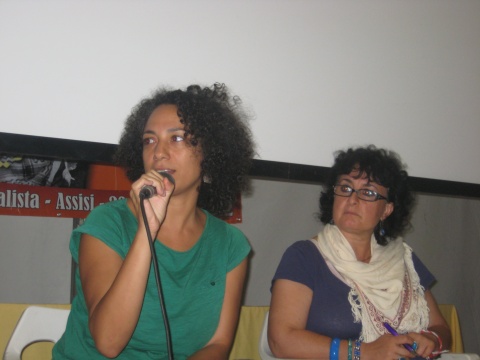 Amal Ramsis, Egyptian film director, with Angela Lana, Infopal