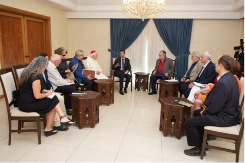 Diskussion mit Präsident Bashar al Assad