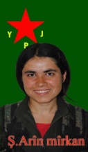 In Kobane gefallene Kämpferin der Frauenverteidigungseinheiten (YPJ)