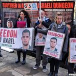 Vor österreichischer Botschaft in London: für die Freilassung von Abu Habel