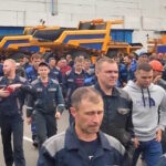 Streik in der Fabrik BelAz in Weißrussland